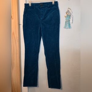 Talbots Teal Corduroy Pants Sz 6.  29" Inseam And 10" Rise.